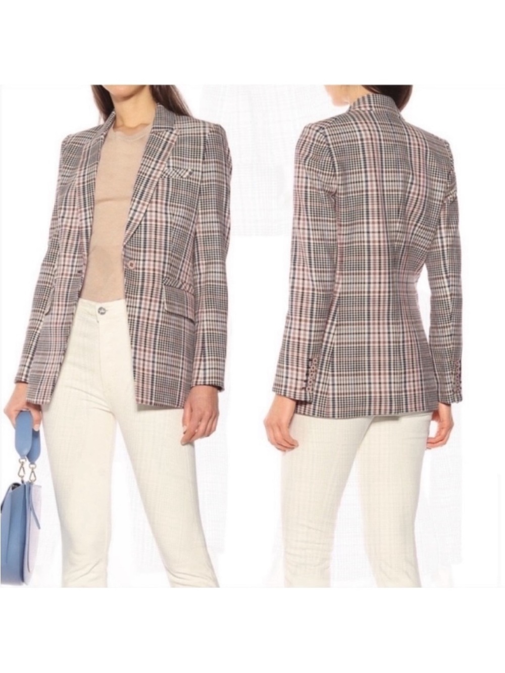 VERONICA BEARD Fuller Houndstooth Dickey Jacket Blazer 8